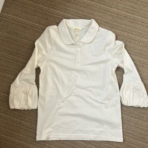 Matilda Jane Tunic Blouse, off white, size 14 NWOT